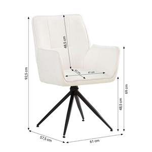 Chaise oeuf moderne chenille blanc