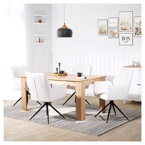 Chaise oeuf moderne chenille blanc