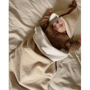 Nid d'ange bébé moumoute beige