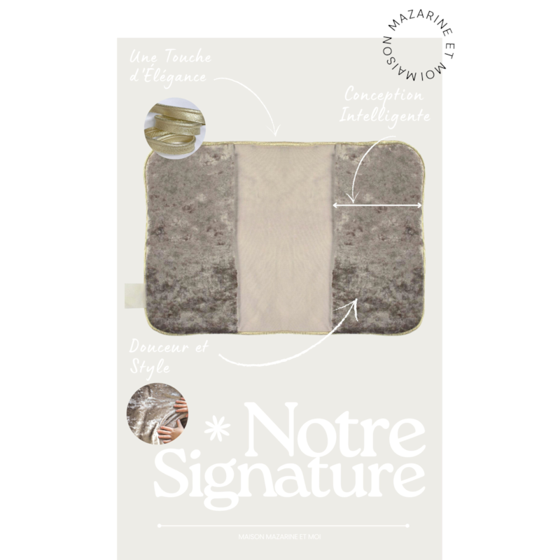 Protège-carnet de santé bébé velours (Maison Mazarine Et Moi) - Image 1