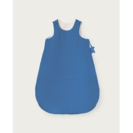 Gigoteuse bébé gaze de coton bleu