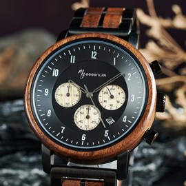 Montre bois noir nomadis