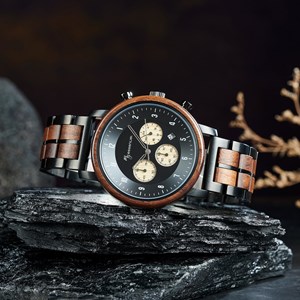 Montre bois noir nomadis