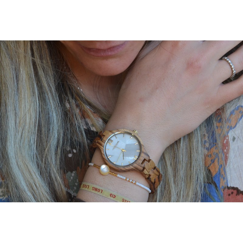 Montre bois zébrano venissia