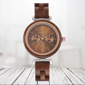 Montre femme en noyer maya