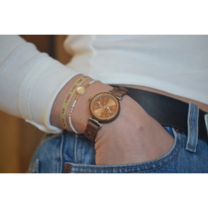 Montre femme en noyer maya