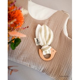 Anneau dentition bois à rayures