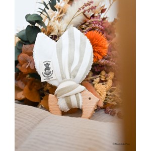 Anneau dentition bois à rayures