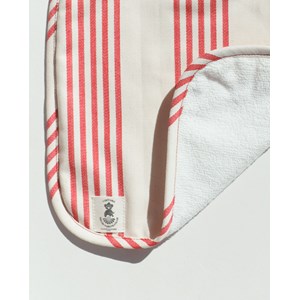 Bavoir double face éponge à rayures