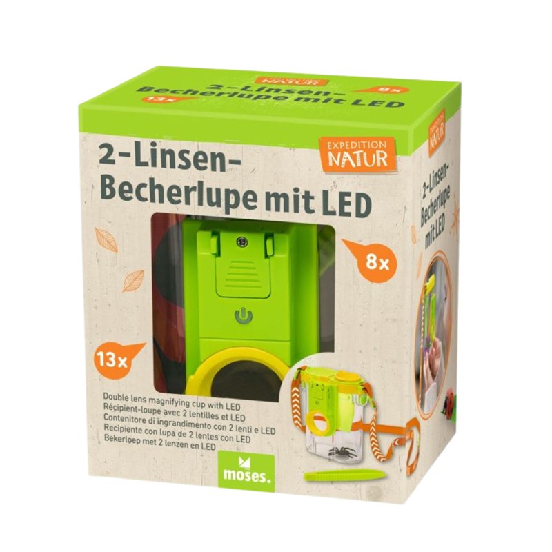 Boîte loupe avec 2 lentilles et lumières