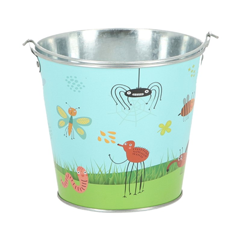 Seau de jardin motif insectes