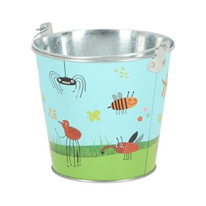 Seau de jardin motif insectes