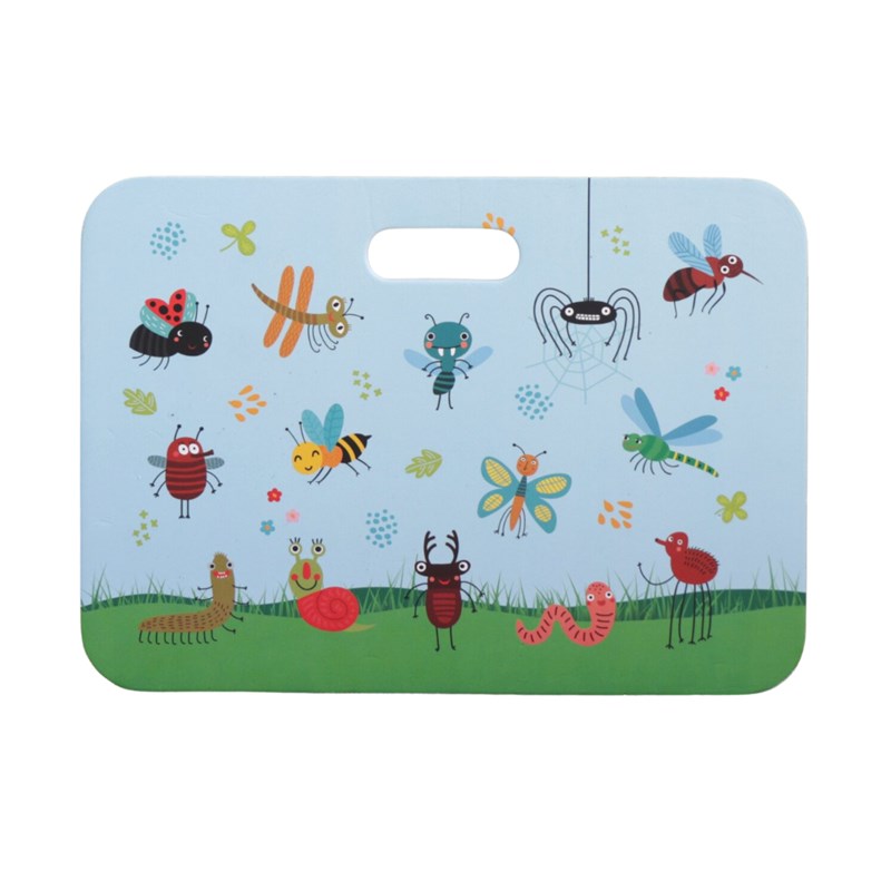 Repose-genoux jardinage motif insectes