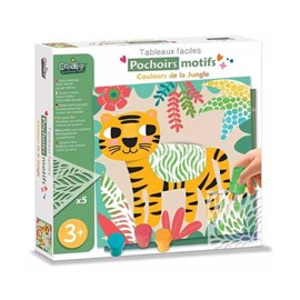 Pochoirs motifs - couleurs de la jungle