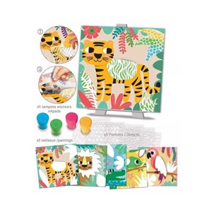 Pochoirs motifs - couleurs de la jungle