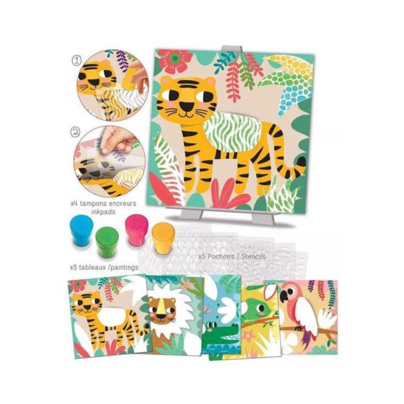 Pochoirs motifs - couleurs de la jungle (Crea Lign) - Image 1