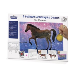 Pochoirs artistiques geants les chevaux