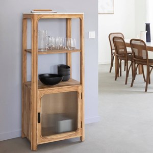 Colonne bois acacia métal