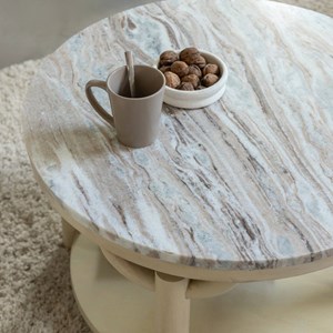 Table basse marbre manguier