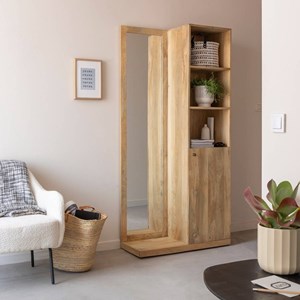 Dressing miroir bois manguier