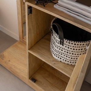 Dressing miroir bois manguier