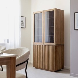 Vitrine bois manguier