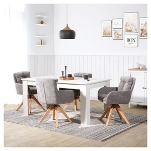 Lot 2 chaises oeuf modernes lin gris