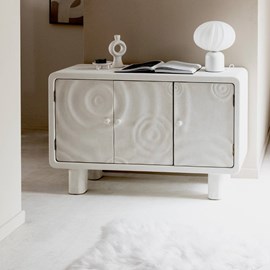 Buffet 3 portes mdf blanc