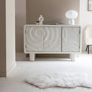 Buffet 3 portes mdf blanc