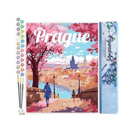Affiche de voyage prague en fleurs