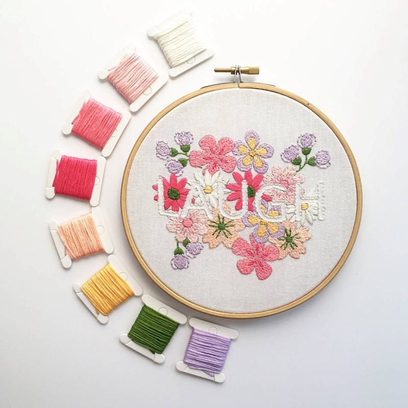Kit de broderie florale