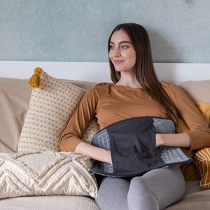 Dreamland coussin chauffant multifonctionnel tissu velouté doux - gris