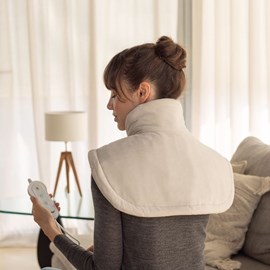 Dreamland coussin chauffant cou et épaules beige velouté doux neck & shoulders