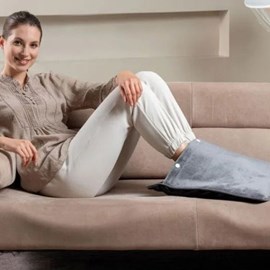 Dreamland chauffe-pieds gris avec doublure respirante en sherpa - revive me