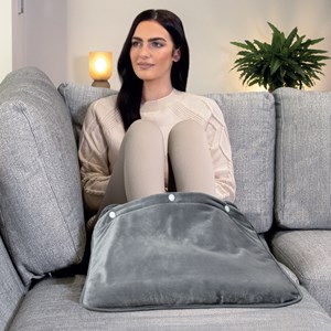 Dreamland chauffe-pieds gris avec doublure respirante en sherpa - revive me