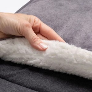 Dreamland chauffe-pieds gris avec doublure respirante en sherpa - revive me