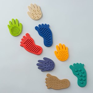 Parcours sensoriel montessori pieds