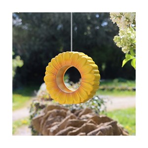 Mangeoire céramique en forme de fleur de