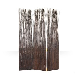 Paravent 3 pans saule marron