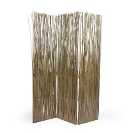 Paravent 3 pans saule gris