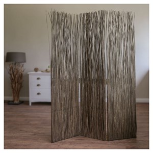 Paravent 3 pans saule gris