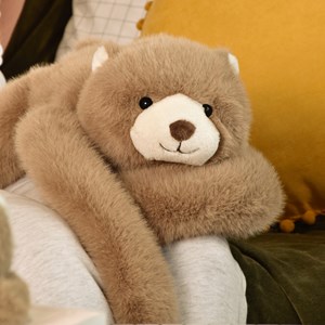 Peluche ours marron lesté 40 cm