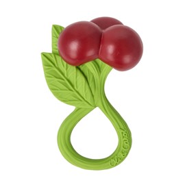Hochet de dentition - cerise