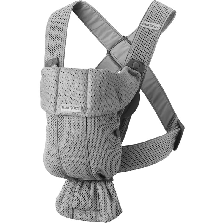 Porte bébé mini tissu mesh 3d gris