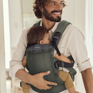 Porte-bébé harmony en mesh 3d vert foncé