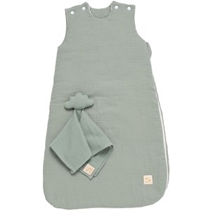 Gigoteuse ouatinée + doudou mouchoir sauge tog 2,5 (0-6 mois)