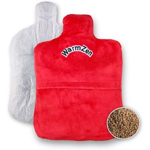 Bouillotte graines de lin polaire rouge chaud ou froid micro-ondes freezer