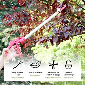 Secateur fishtec long manche - teflon