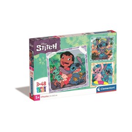 Puzzles 3 x 48 pièces clementoni stitch