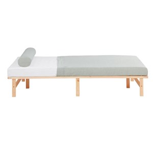 Lit double 140x200 matelas bois naturel